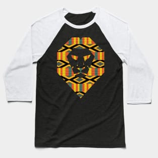 African Pattern, Kente Lion, Ghana Baseball T-Shirt